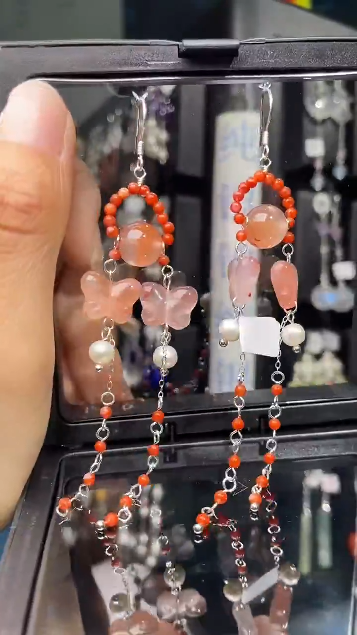 未镶嵌南红玛瑙耳饰嘟****果嘟嘟响的芒果