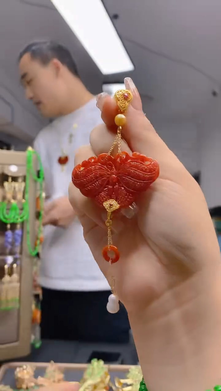 【闪购商品】翡翠耳饰合金227翡翠压襟