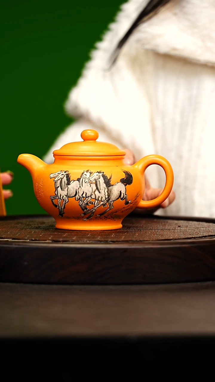 宜兴原矿高端紫砂 冰窖橘黄砂360cc