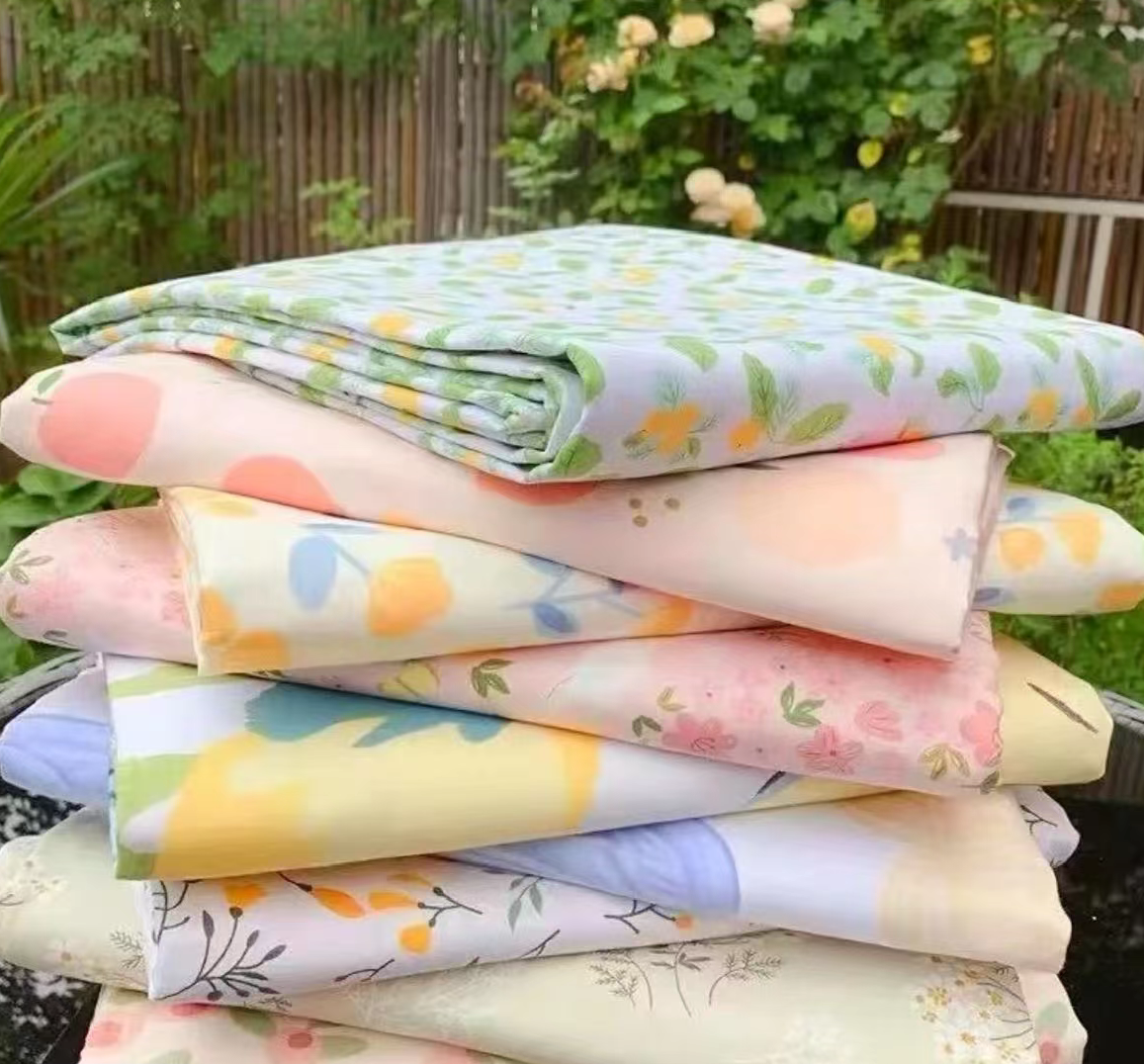 【甜柚家纺】最新款布料布块柔软舒适透气床品  花型清新听主播介绍