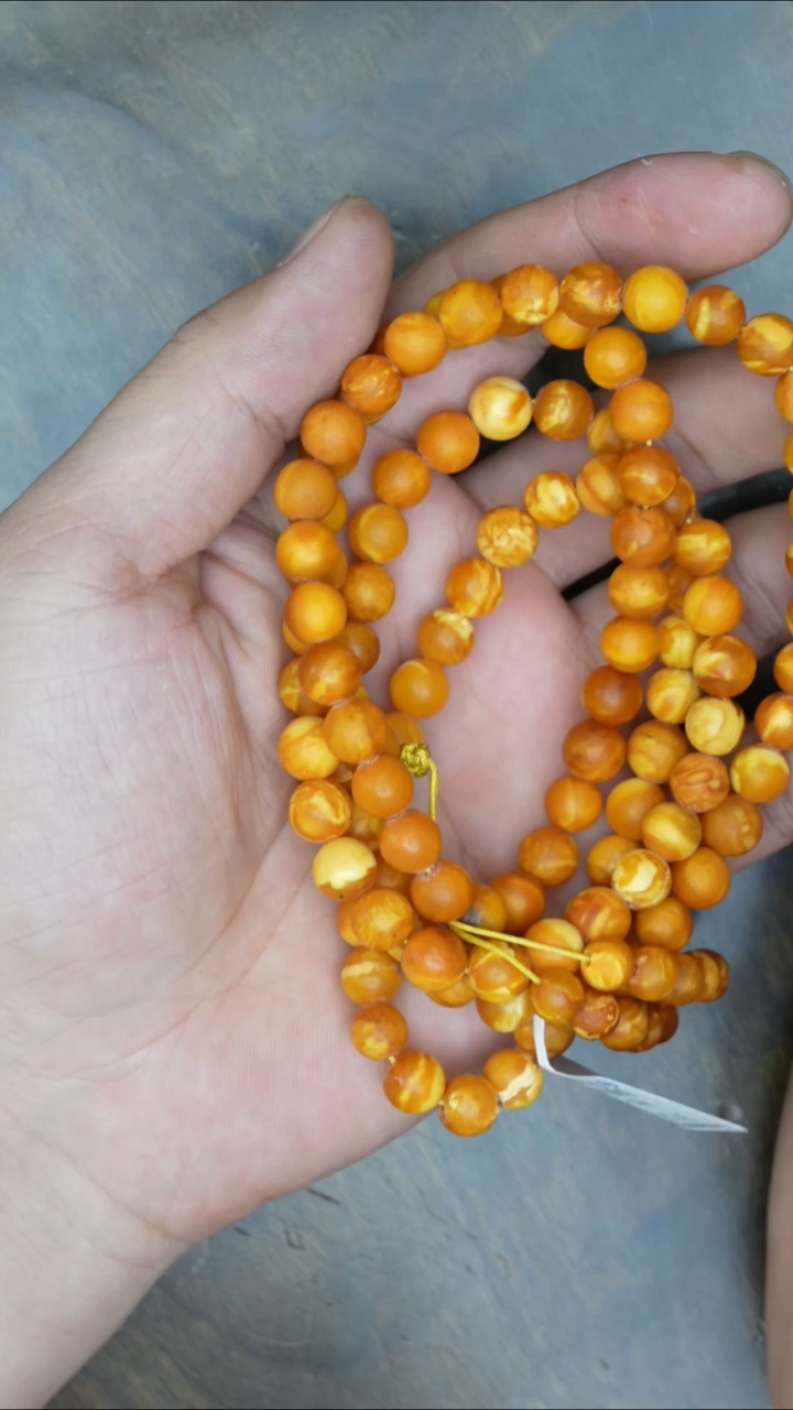 【闪购商品】琥珀裸石未镶嵌橘皮老花蜡微瑕108