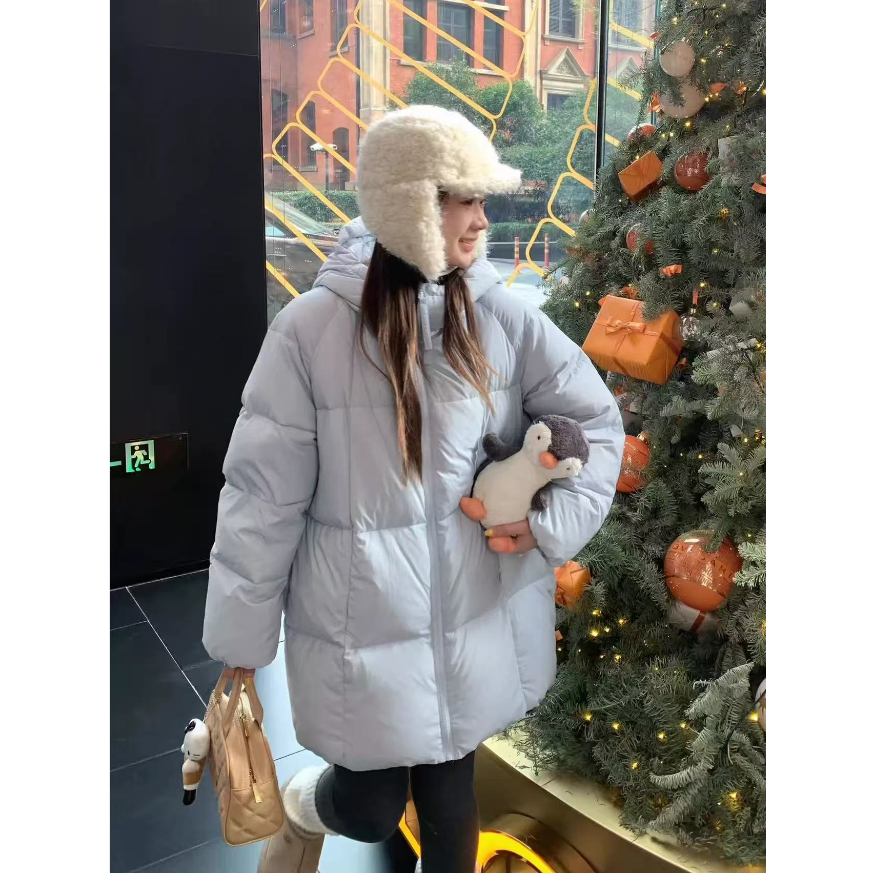 冬季设计师女士加厚韩版插肩袖女装外套
