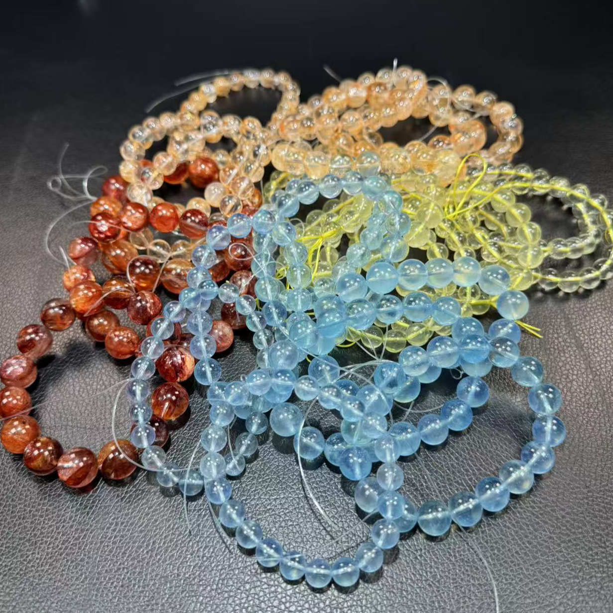 1号链（橙灰月光天河石蓝月光专拍）手串手链默认微瑕 多样性发其一