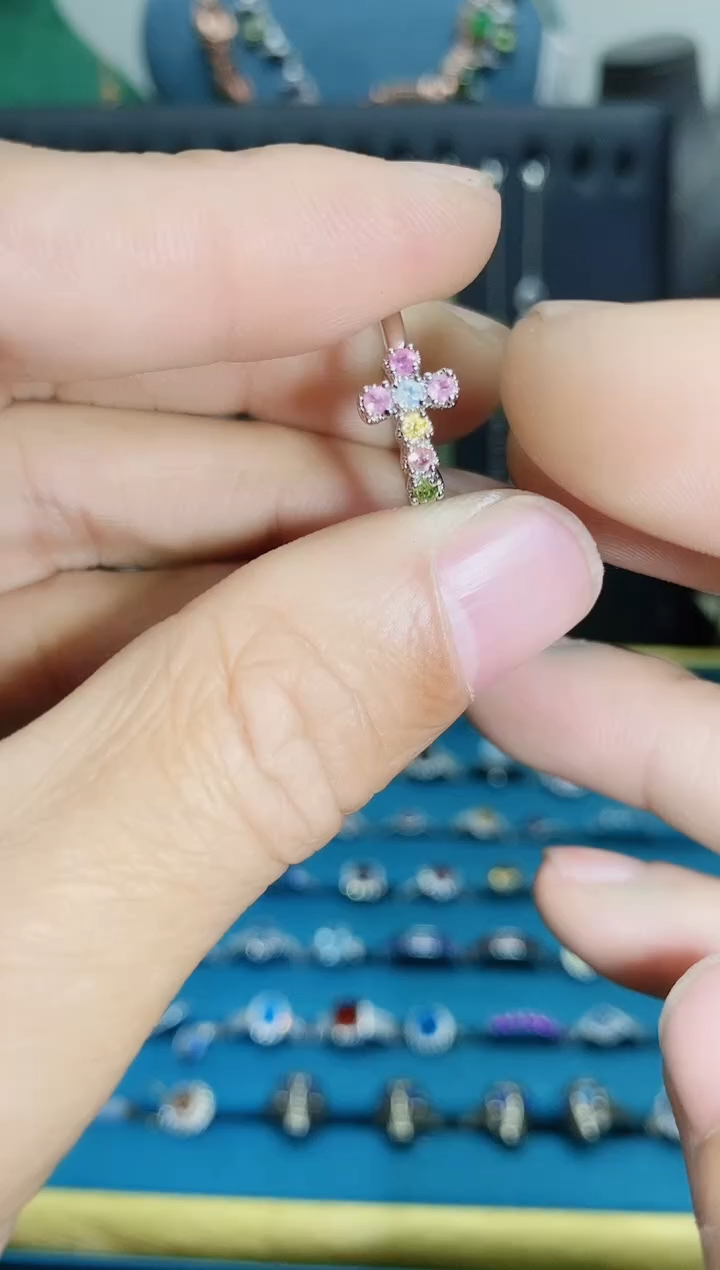 【闪购商品】碧玺戒指银S925镶嵌11211