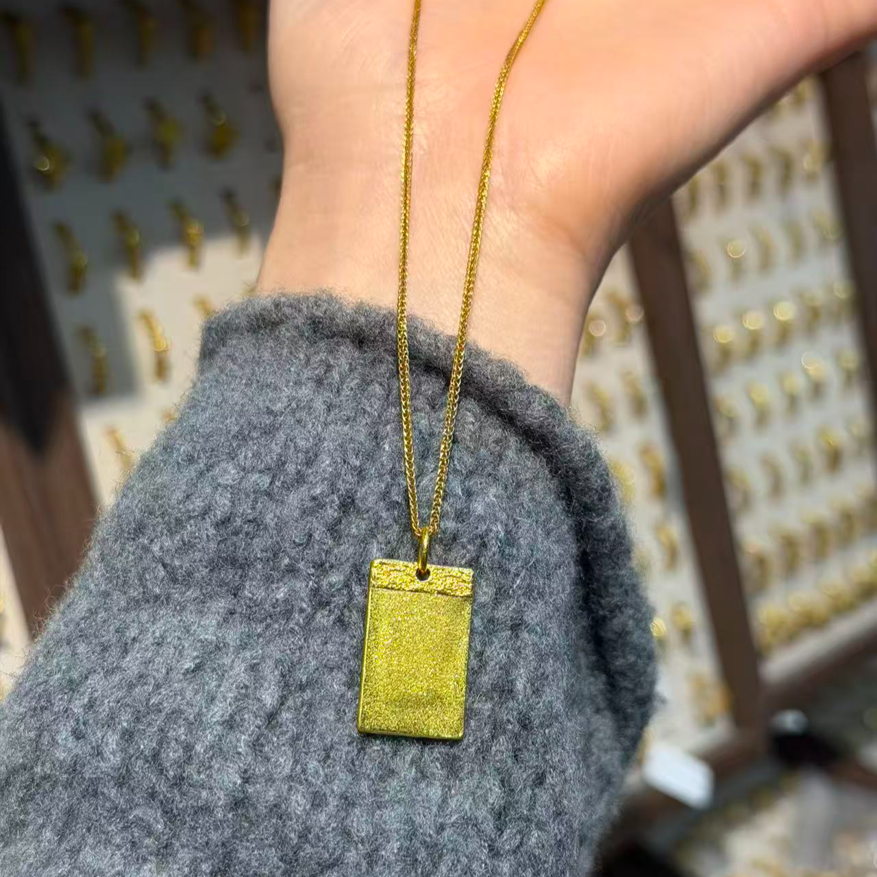 钛钢项链 无事牌项链-HG105