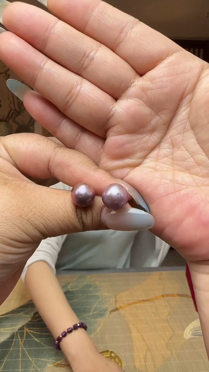 高亮紫珠耳钉ZZZR001