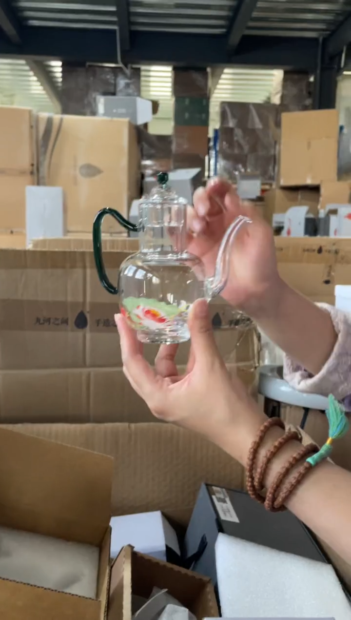 遇器鸿禧壶绿把荷花