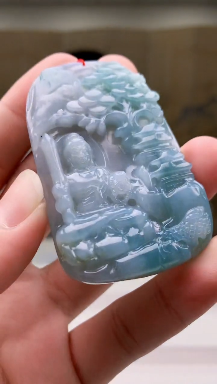 【闪购商品】定制翡翠未镶嵌4812bb-毛货挂件13