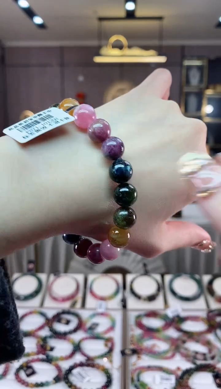 【闪购商品】碧玺单圈手串10mm+未镶嵌一物一证dan