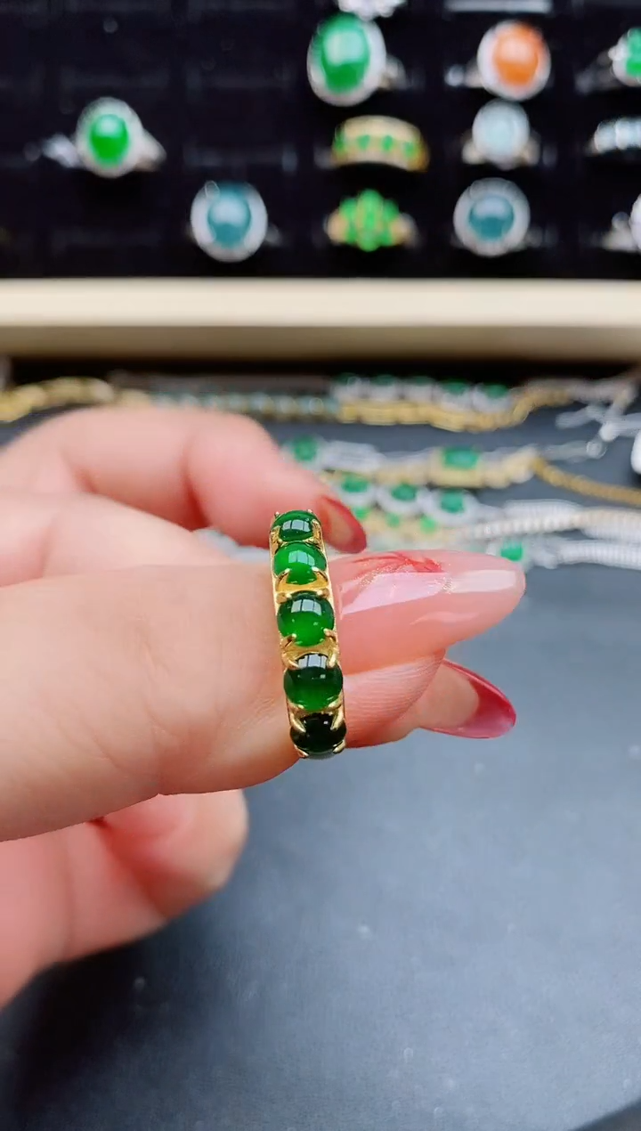 【闪购商品】翡翠戒指银S925镶嵌5080550
