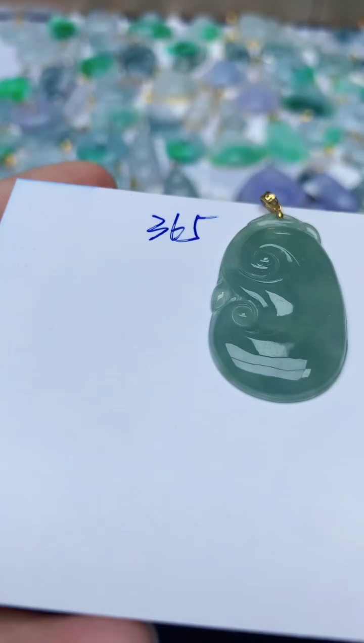 【闪购商品】翡翠颈饰18K金镶嵌天然翡翠A货