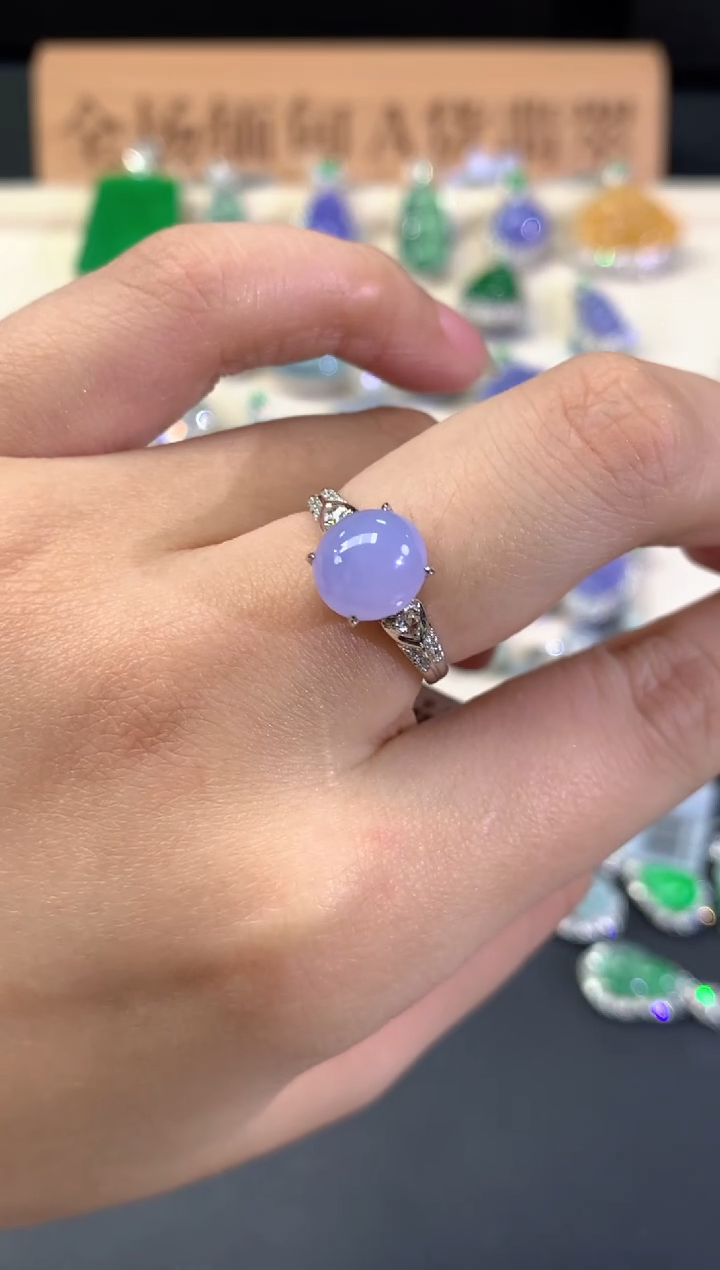 18K金镶嵌戒指翡翠A225|7980