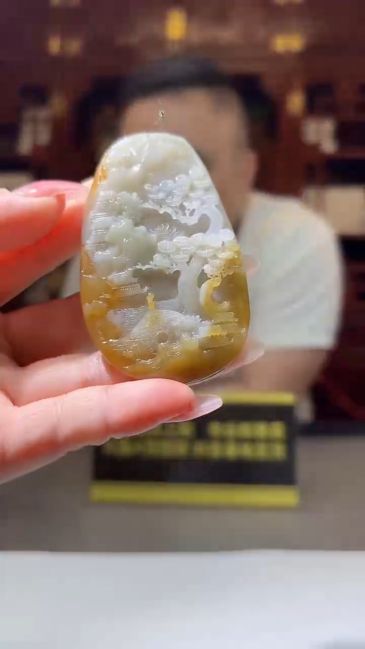 【闪购商品】定制翡翠未镶嵌0217/Y/山水