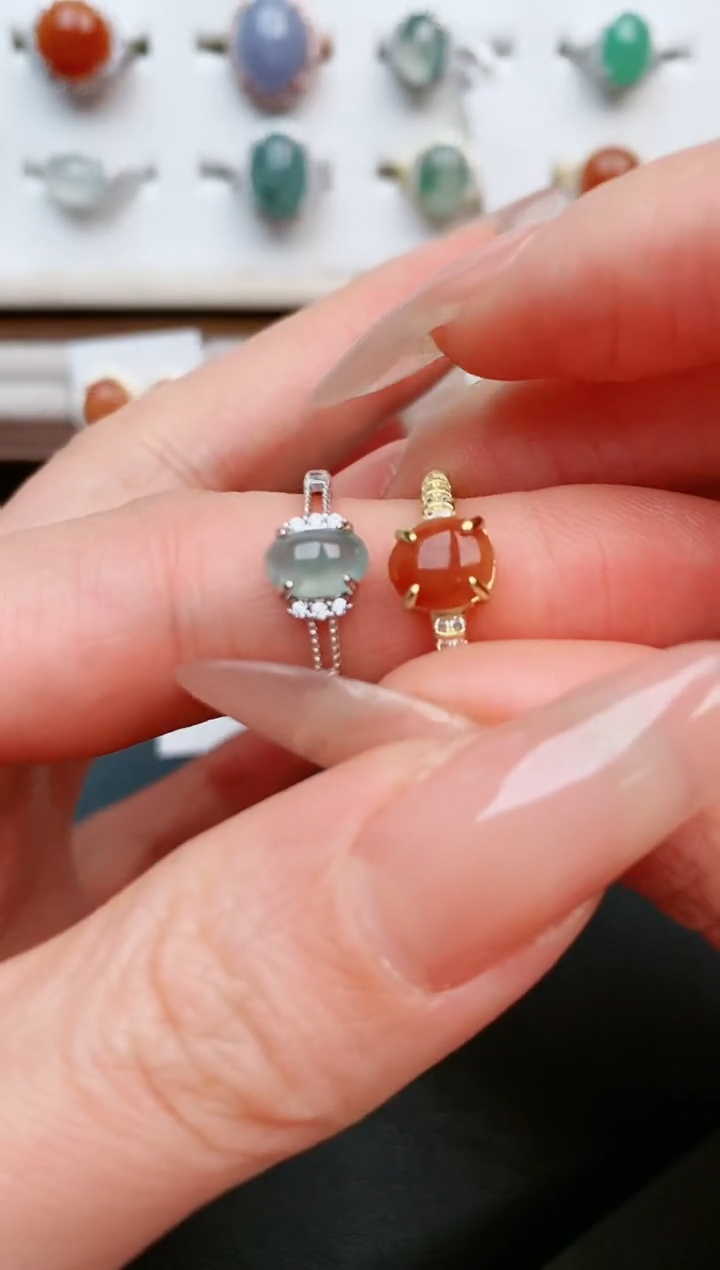 【闪购商品】翡翠戒指银S925镶嵌......