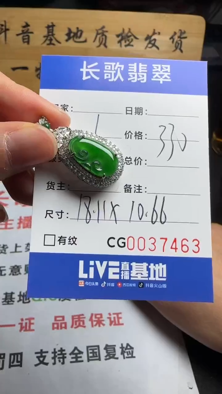 【闪购商品】翡翠颈饰银S925镶嵌00007463