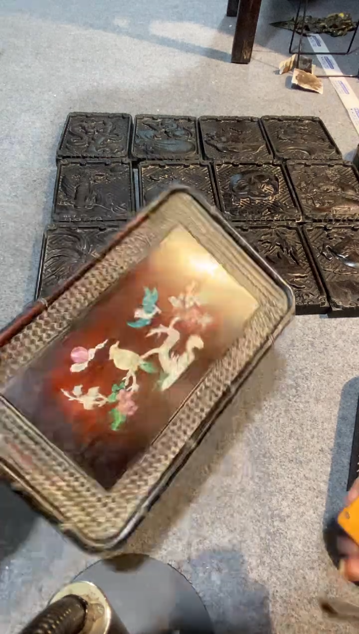 木紫檀拆件雕刻板以直播间实物为准微瑕老物件