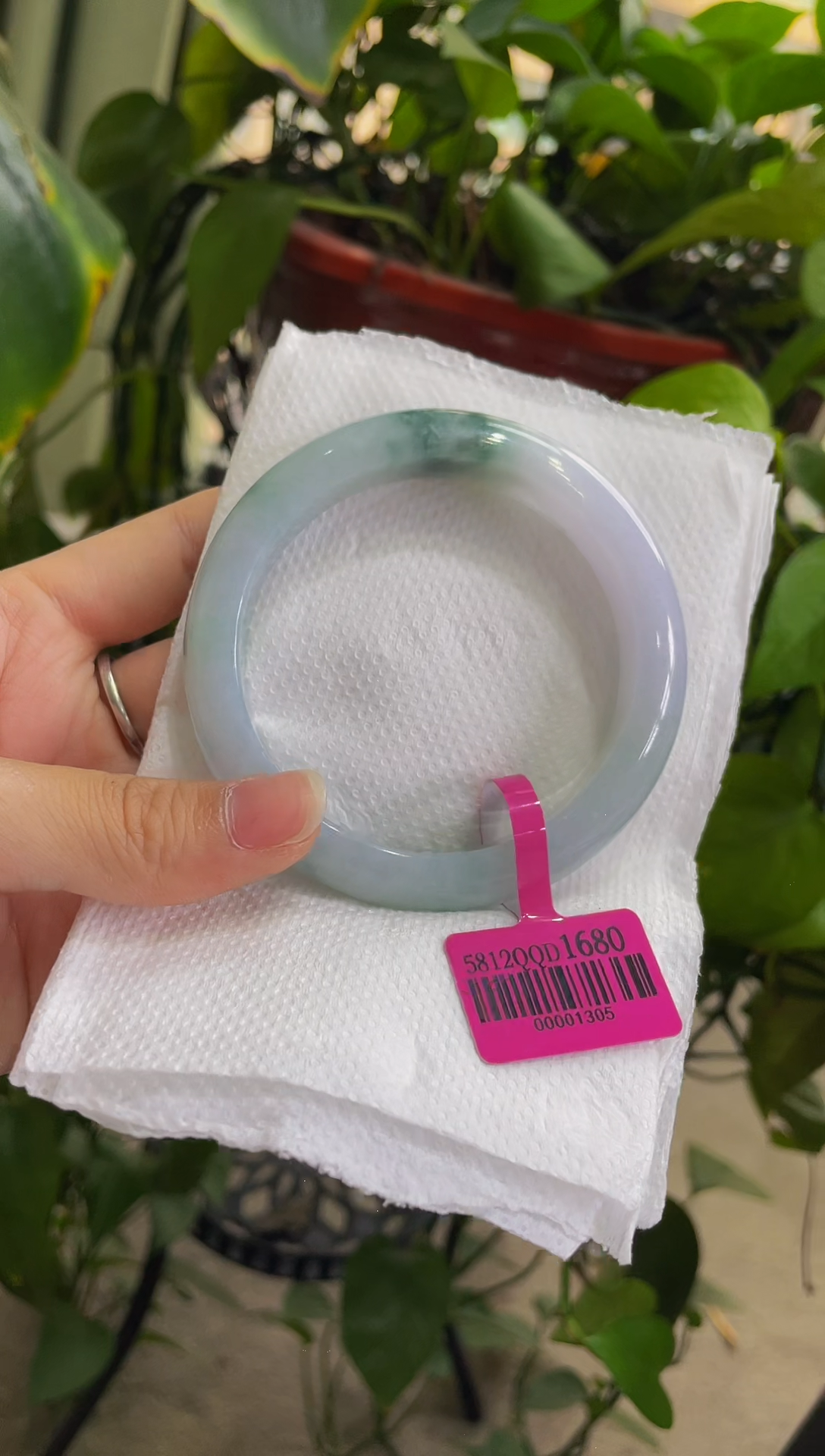 翡翠未镶嵌手镯061手镯58.7