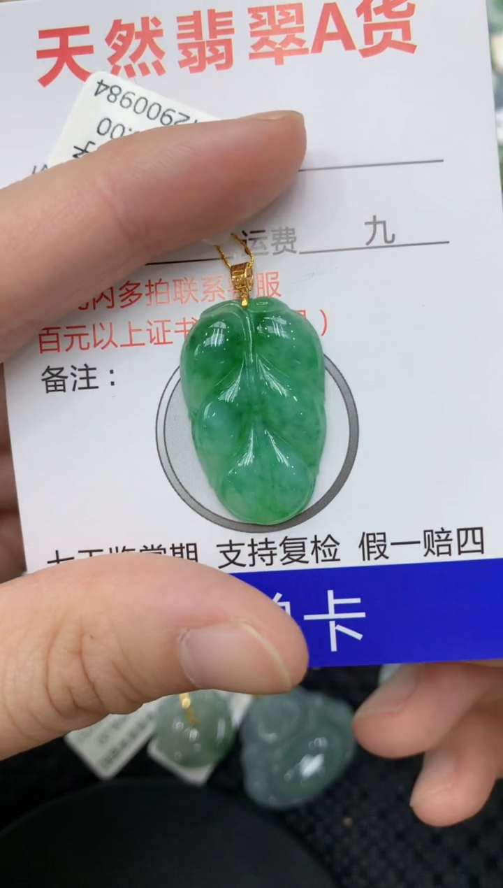 【闪购商品】翡翠颈饰18K金镶嵌11111111111