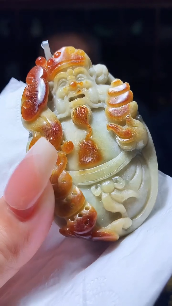 【闪购商品】定制翡翠未镶嵌1049xx-毛货挂件34