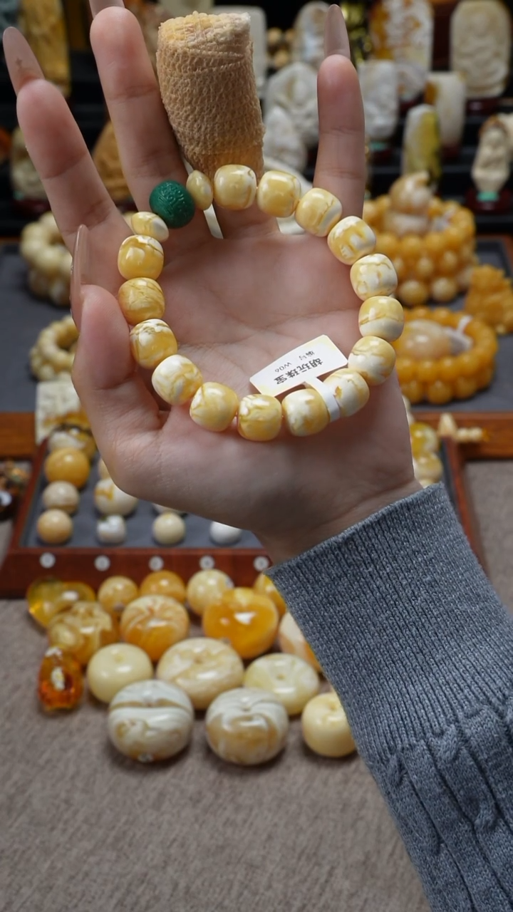 手链琥珀未镶嵌原矿天然琥珀蜜蜡