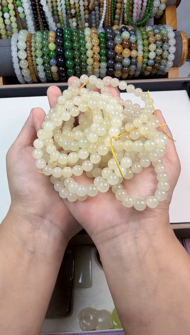 未镶嵌手串和田玉8mm手串多样性发其一