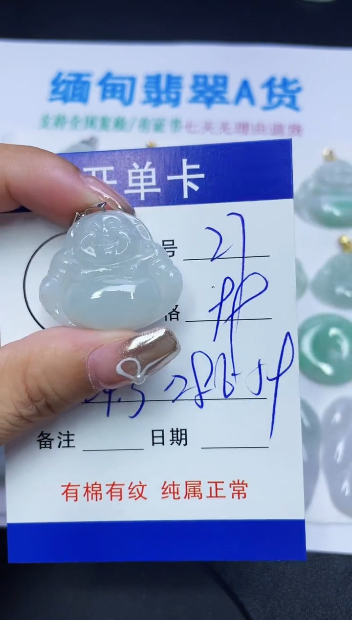 翡翠未镶嵌吊坠(赠链)27