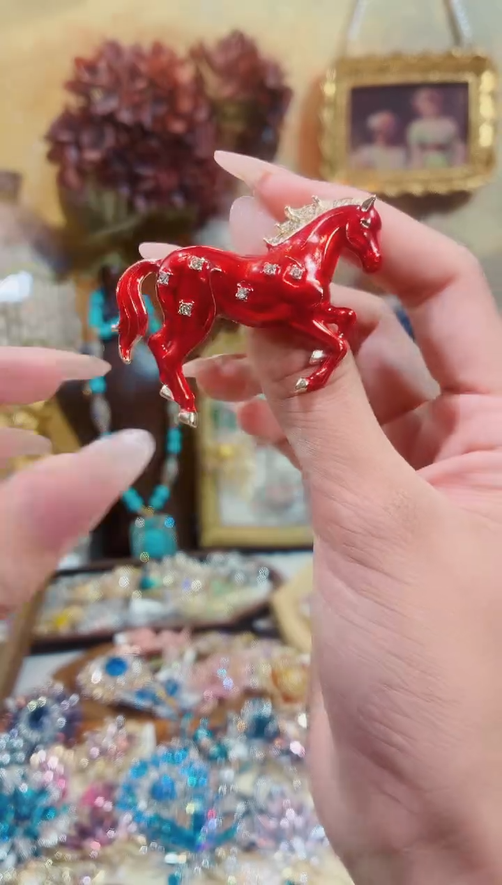 合成立方氧化锆铜合金骏马奔腾