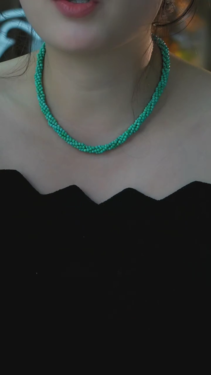 【闪购商品】绿松石项链银S925镶嵌发货一件