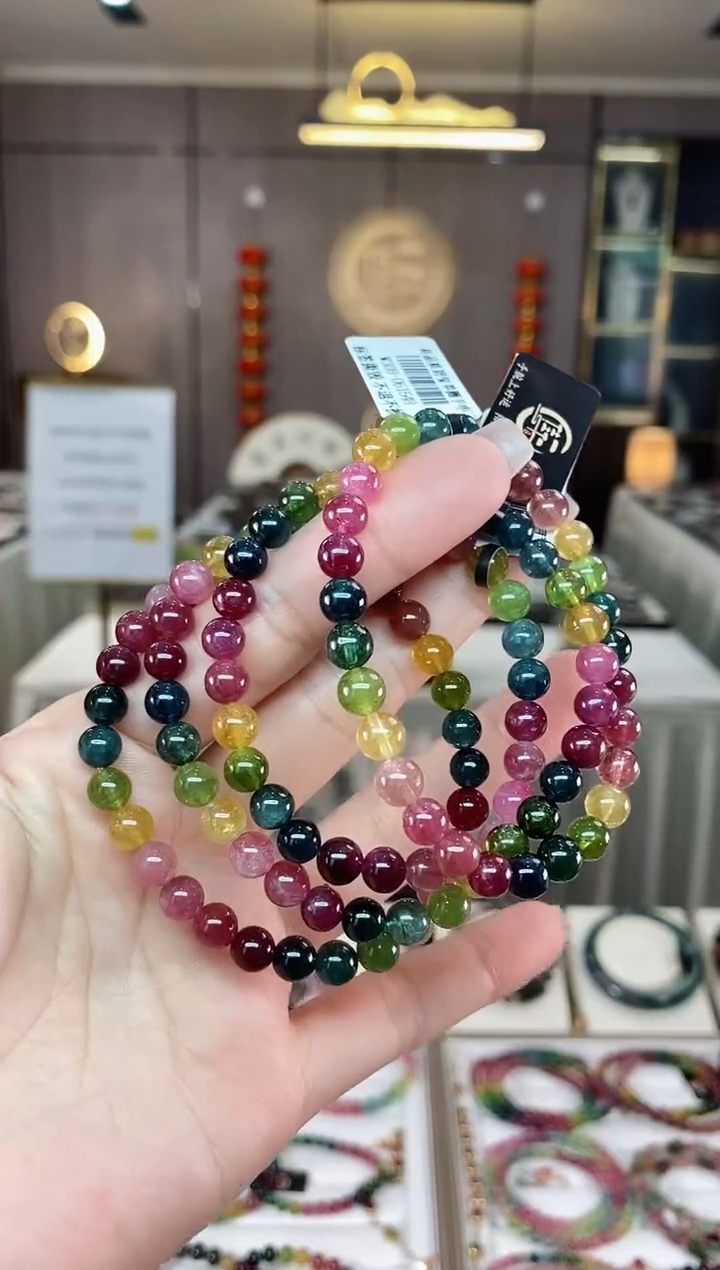 【闪购商品】碧玺单圈手串6mm+未镶嵌（多样性发一条）hon