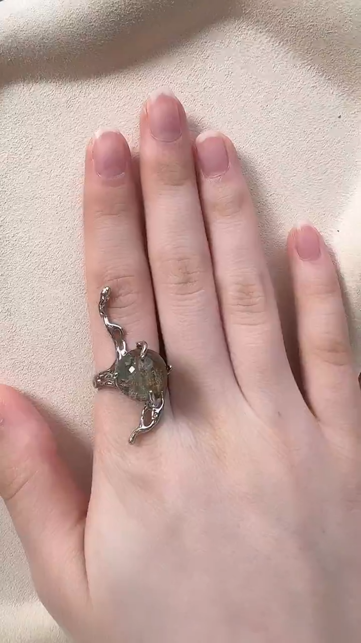 颈饰银S925镶嵌水晶戒指