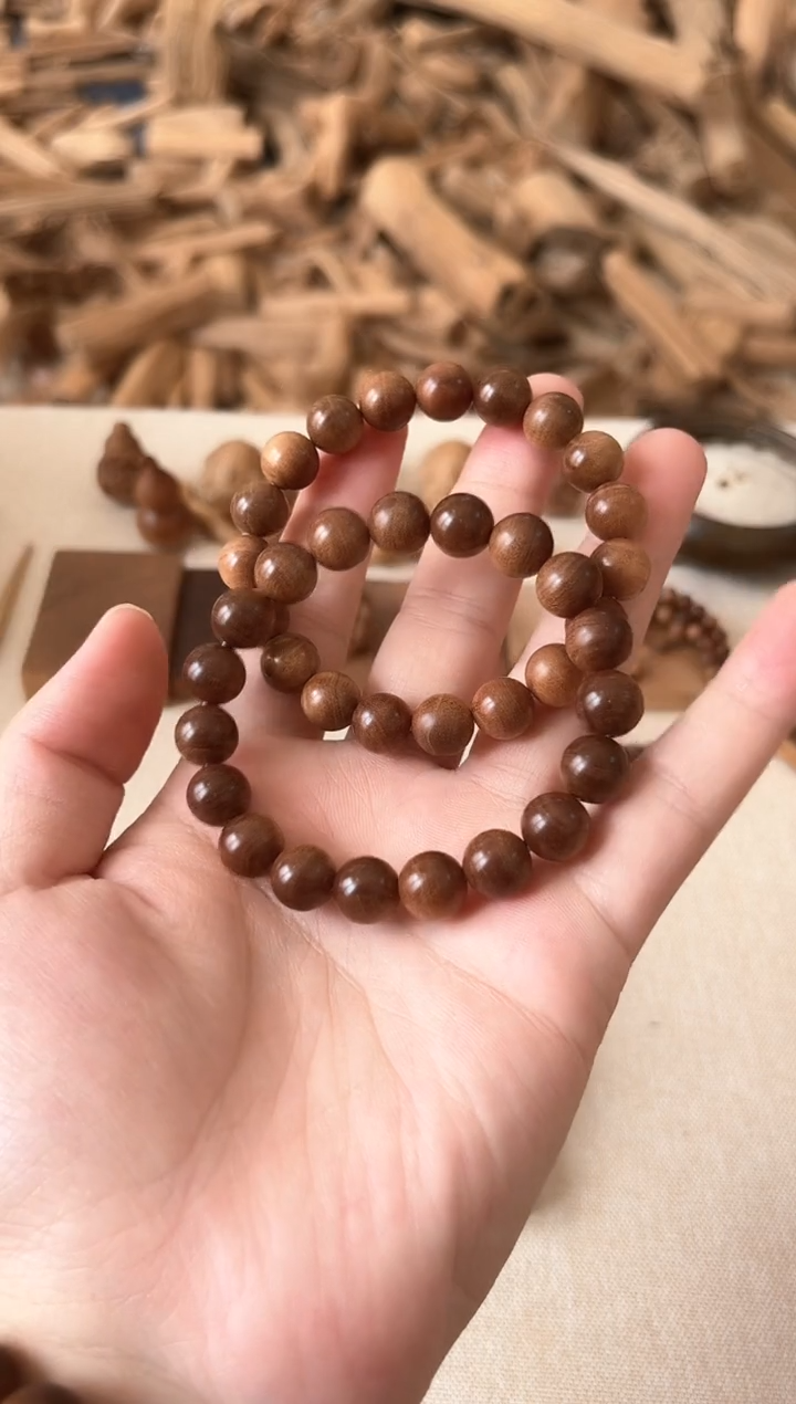 檀香木手串/手链正区老山檀 路虎1.0 圆珠 单圈 丑珠 多样性发一