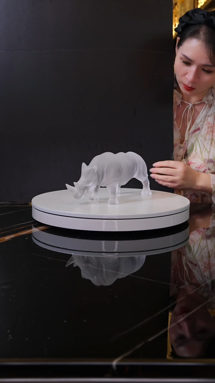 摆件AJ06611琉璃黑犀牛艺术摆件