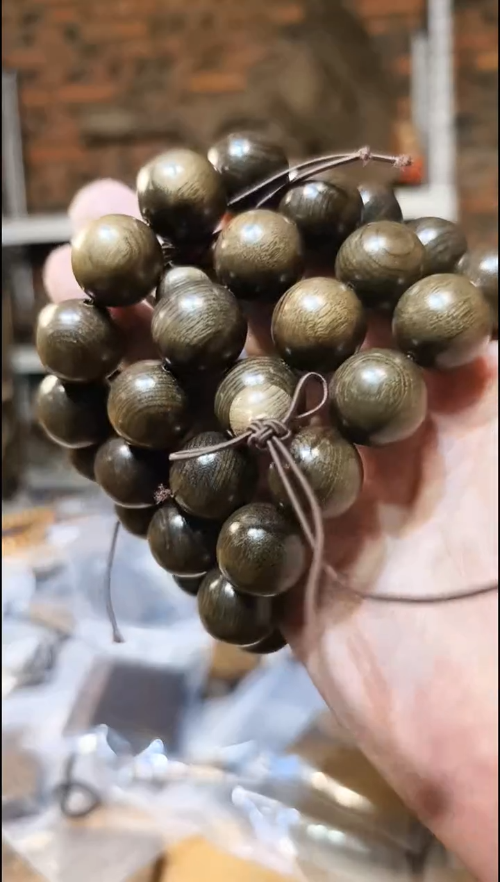 楠木（金丝楠）把件1.8阴沉绿单圈