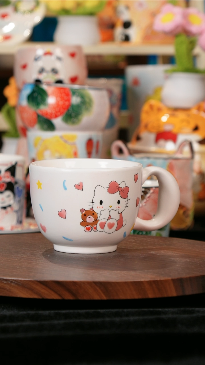 【闪购商品】景德镇手工手绘高温釉下彩陶瓷杯