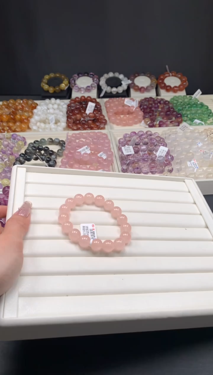 【闪购商品】水晶手链未镶嵌西柚粉12，A47