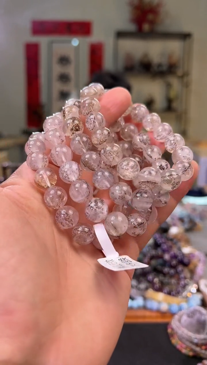 【闪购商品】水晶手串未镶嵌12+m粉小树胶花（多样性发其一）