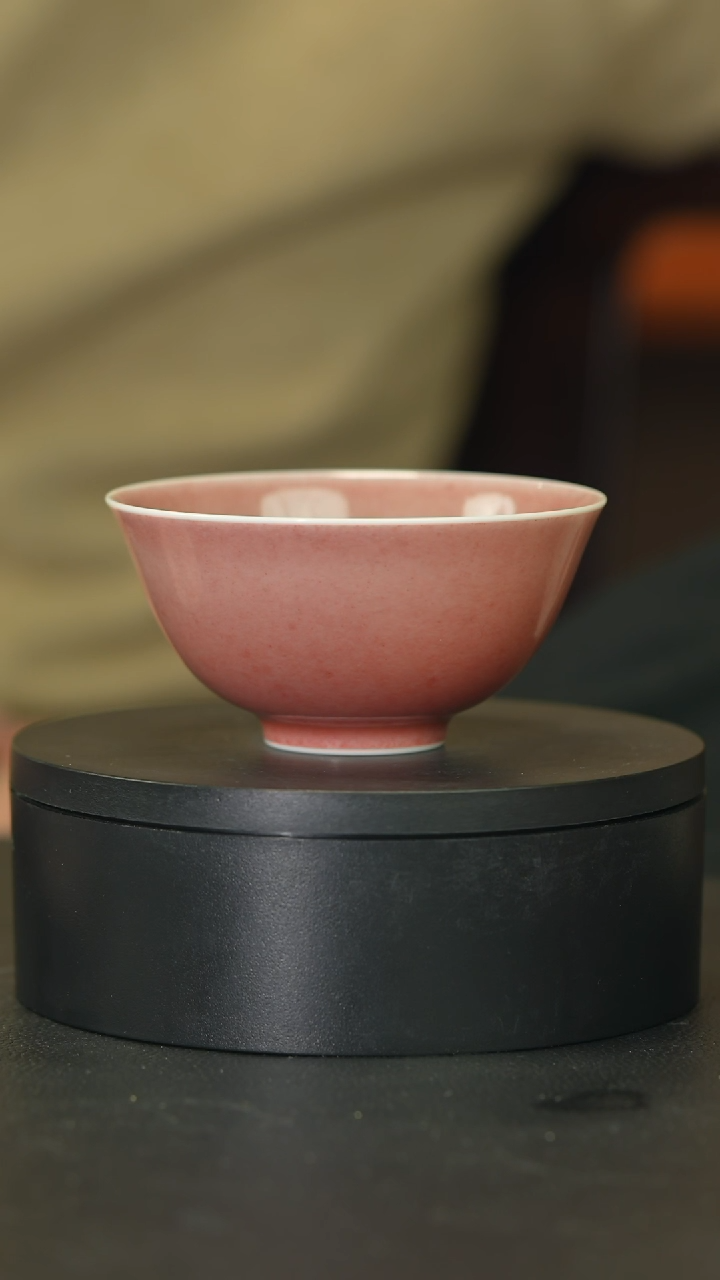 【闪购商品】杯豇豆红四字隶书款正德杯