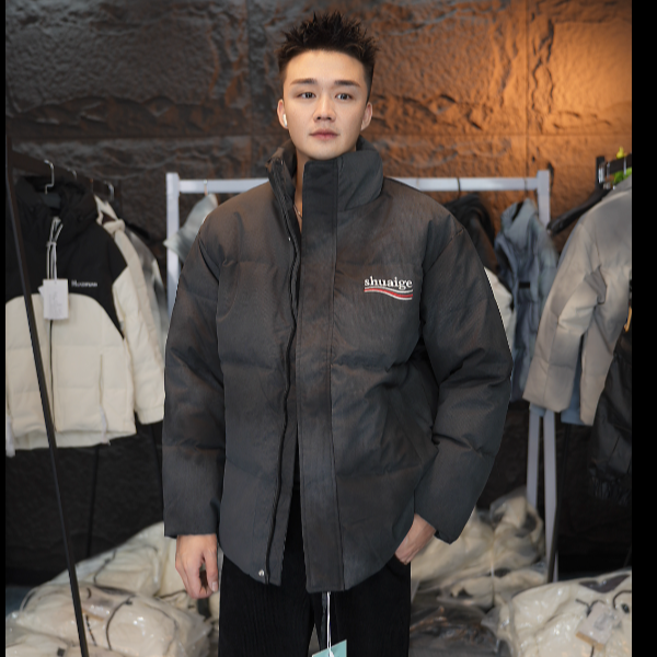 58018-冬季保暖锁温修身男士时尚潮流休闲潮流帅气防寒外套