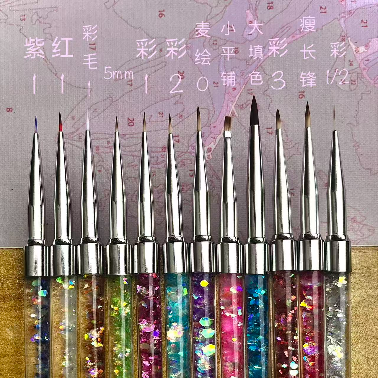 数字油画笔替换头流沙笔杆可换头10个自动包邮可随单免邮