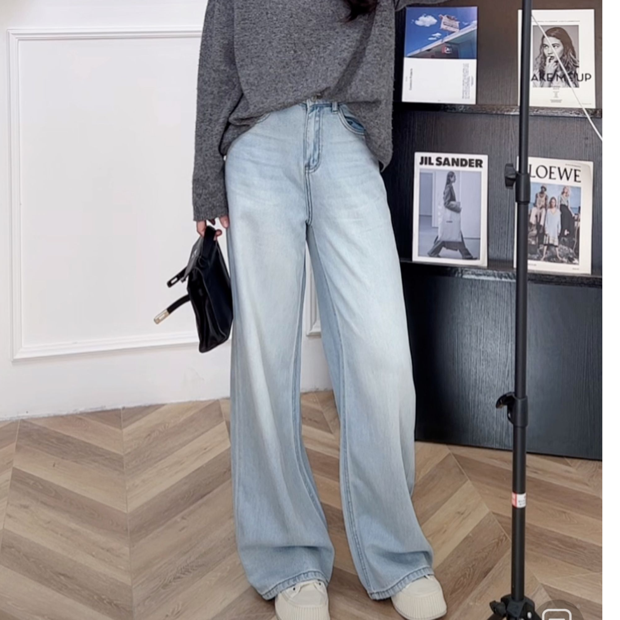 ASM ANNA◆2.15新品 莱赛尔/云朵棉挚恋牛仔系列 阔腿直筒裤D2409