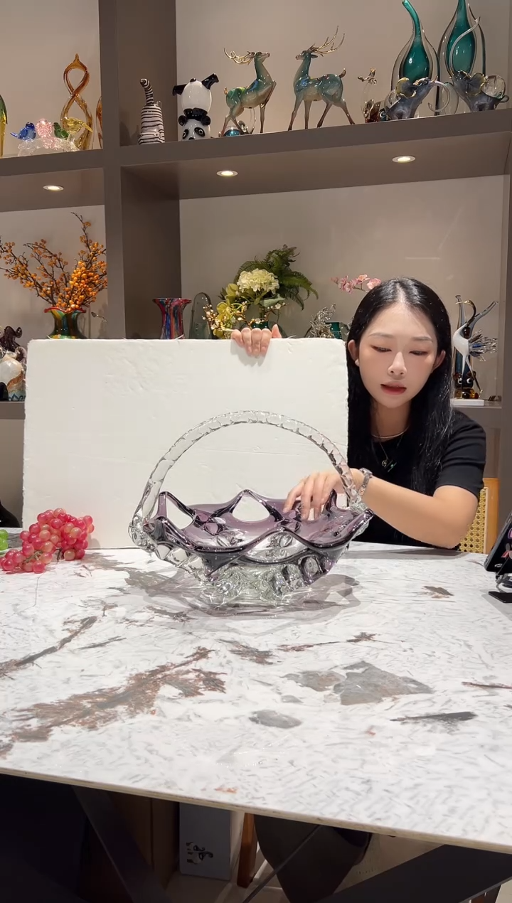 设计师款紫色果篮