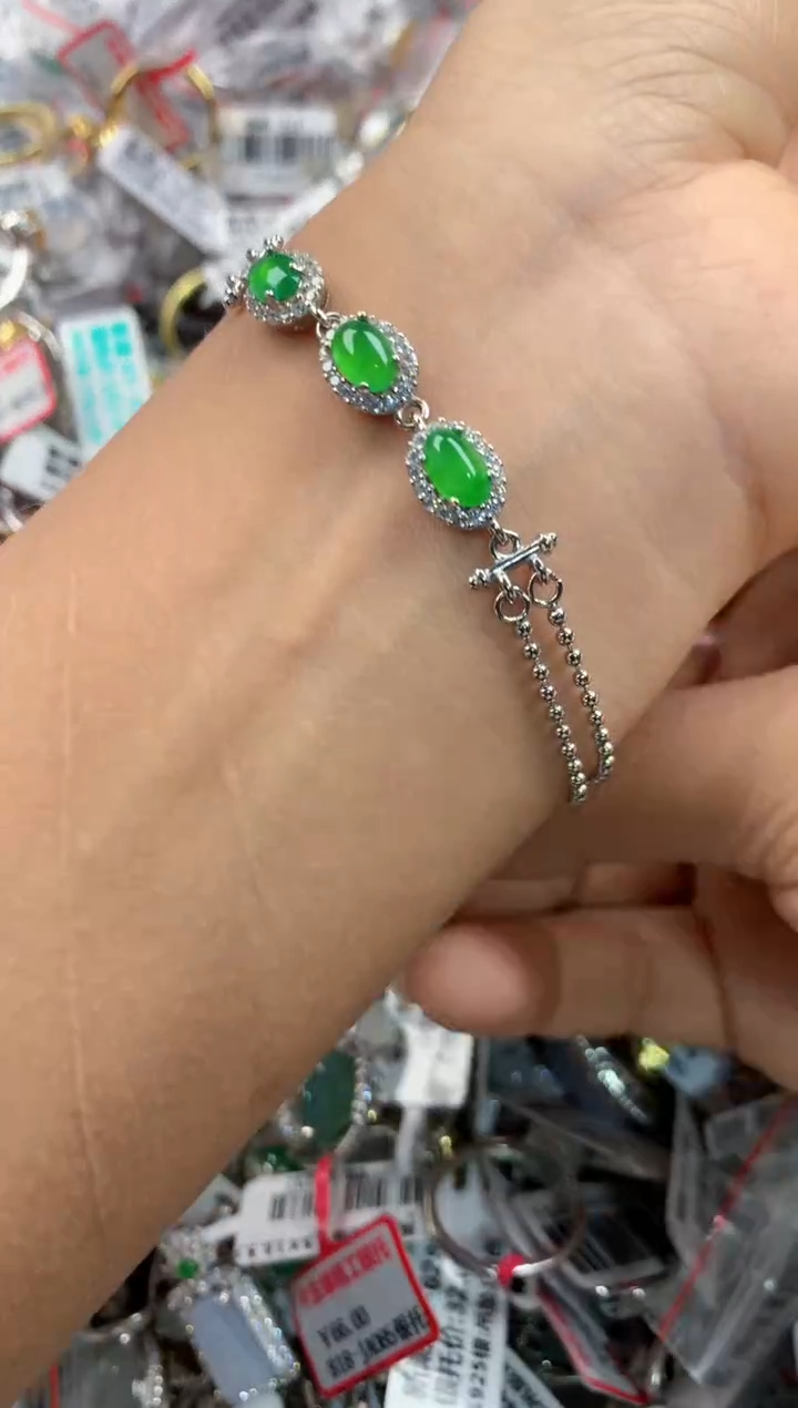 银S925镶嵌戒指翡翠333     5