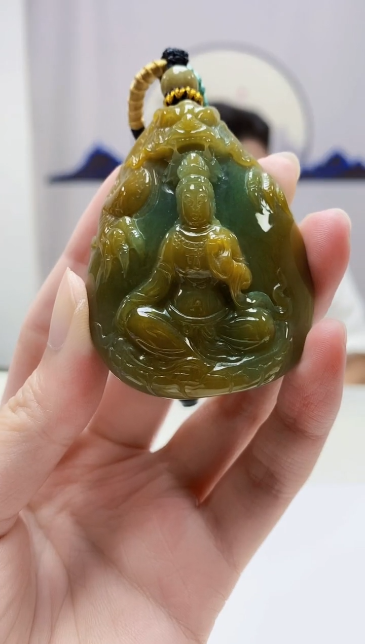 定制翡翠未镶嵌4917zm-毛货挂件84