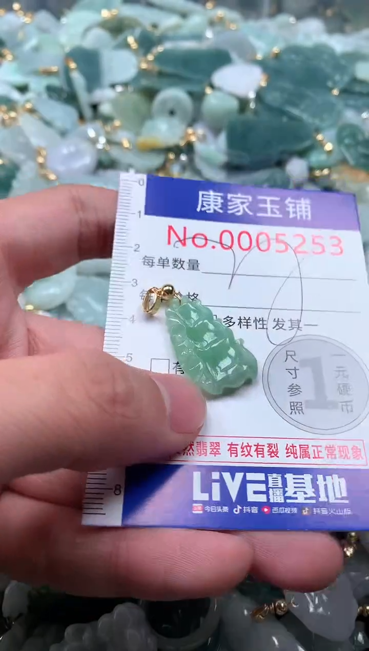 【闪购商品】翡翠吊坠(不含链)未镶嵌5253