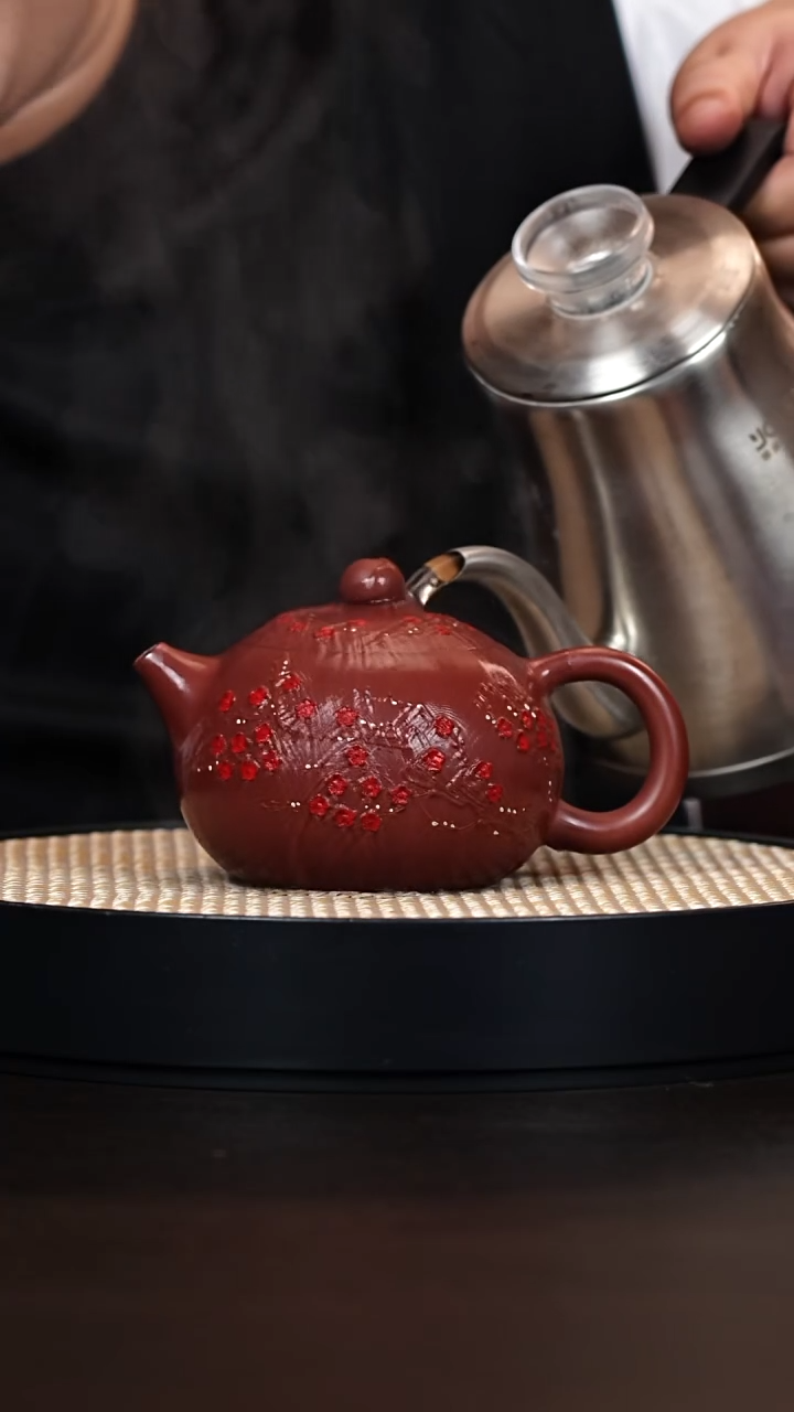 茶壶紫砂西施 龙血砂