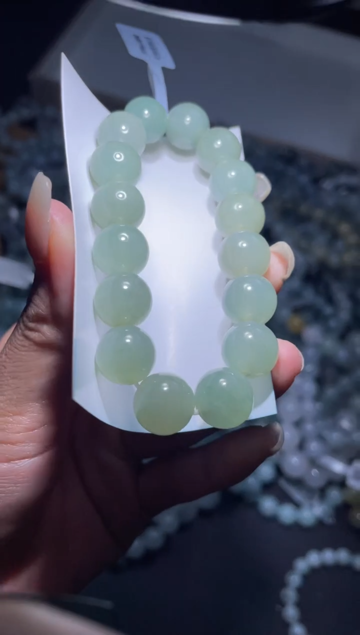 【闪购商品】定制翡翠未镶嵌天然缅甸A货翡翠手串10