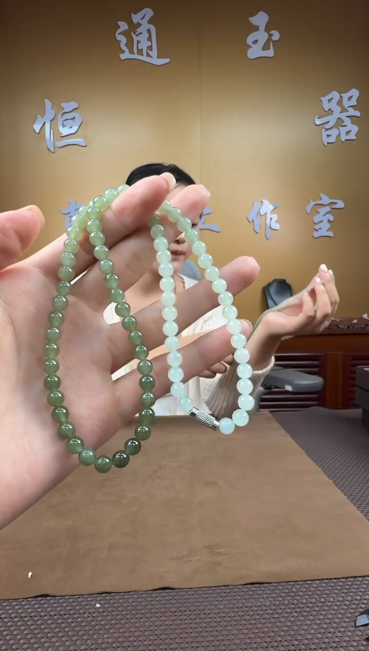 颈饰未镶嵌和田玉项链6mm