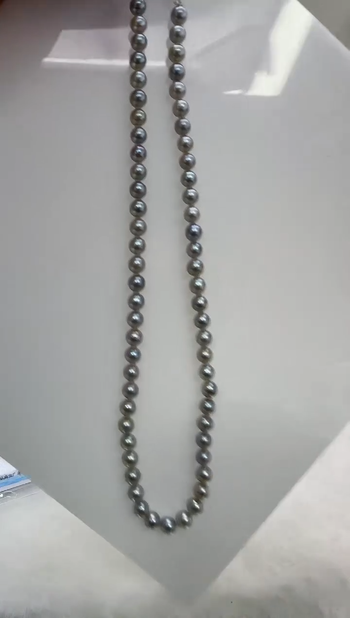 【闪购商品】海水珍珠DA未镶嵌t716 灰珠串6