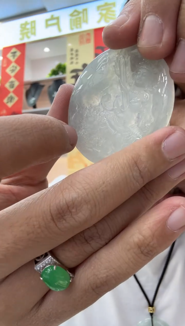 【闪购商品】翡翠颈饰未镶嵌天然翡翠A货孤品一件