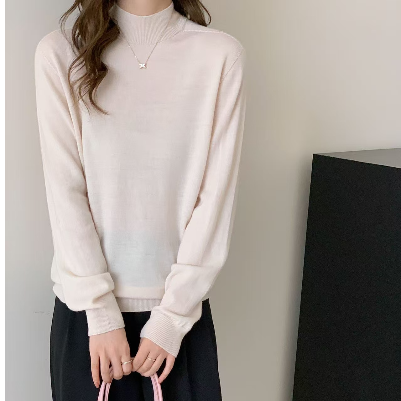 百搭高级感秋冬季打底多色羊毛衫 H1884